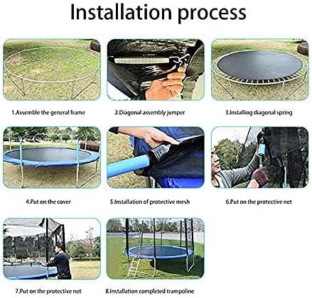 Trampoline with Enclosure Net,6FT Trampoline with Safety Enclosure - I 3