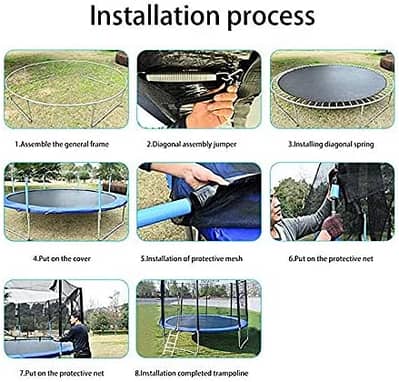 Trampoline with Enclosure Net,12 FT Trampoline with Safety Enclosure 3