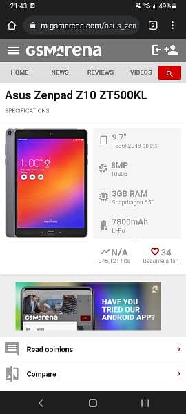 Asus zenpad z10, 3/32, 10 inch 3