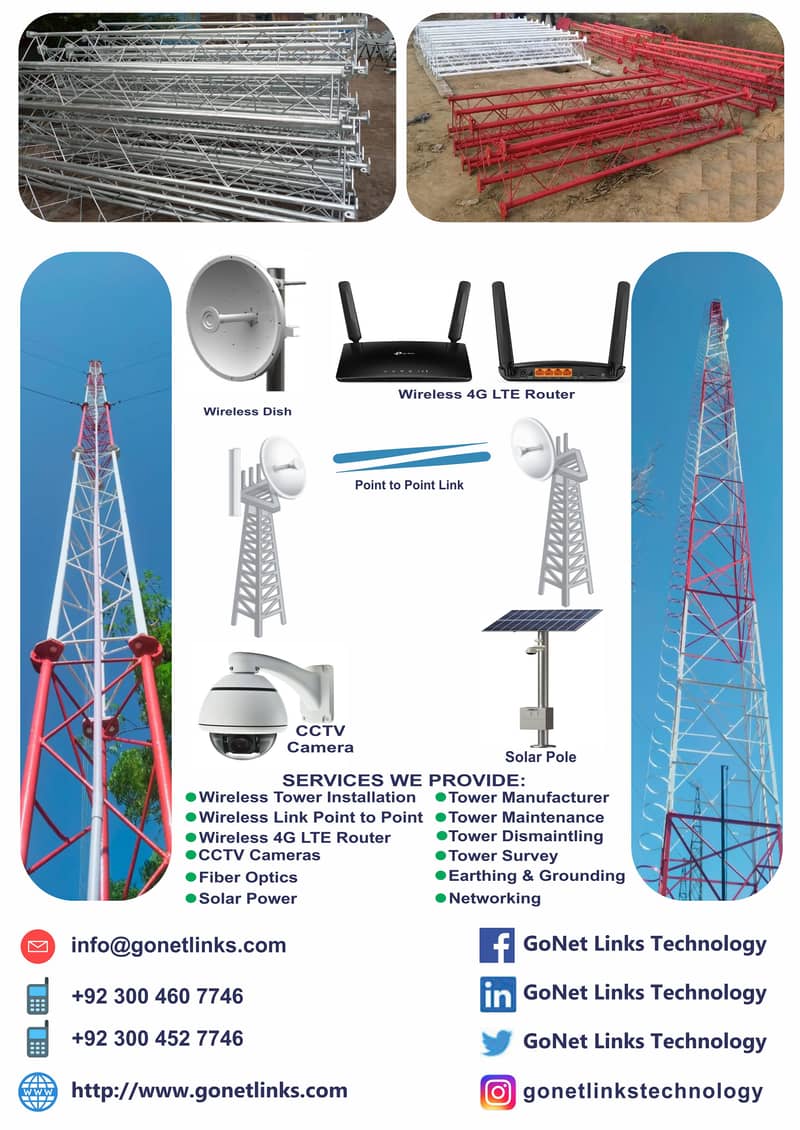 Wireless Tower/Radio Tower Manufacturing, Street Pole,CCTV Camera Pole 13