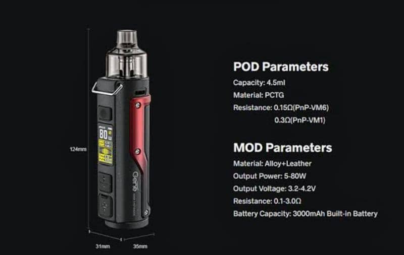 Voopoo Argus Pro 5 to 80 watts (vape/pod) 0