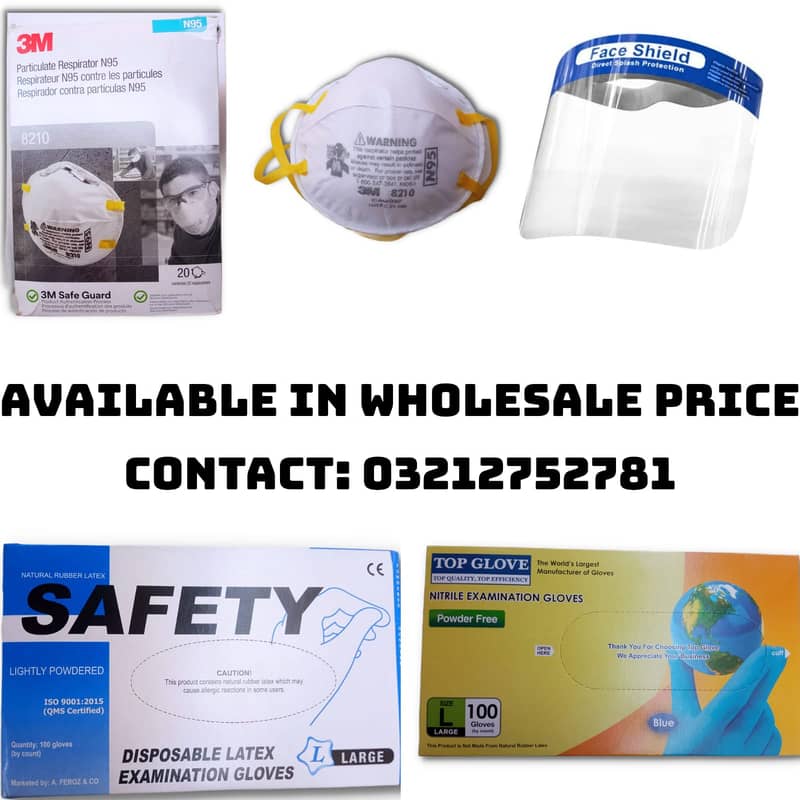 Surgical latex examination gloves nitrile vinyle top safety 3m mask 1