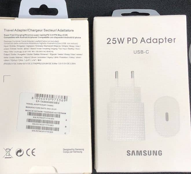 Samsung superfast 100% Original Charger 25watt Type-C adapter adaptor 3