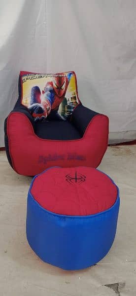 Kids Sofa  Bean Bags with footstool 2