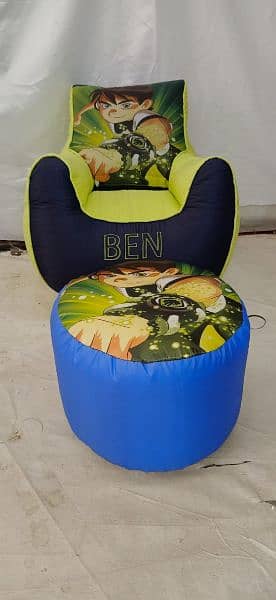 Kids Sofa  Bean Bags with footstool 15