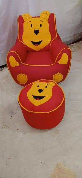Kids Sofa  Bean Bags with footstool 17