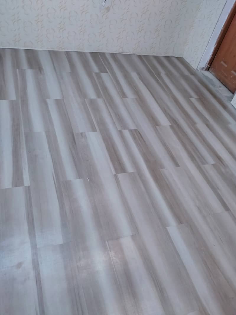 Pvc panel. pvc wallpaper. Blinds. wooden&vinyl floor. grass. ceiling 1