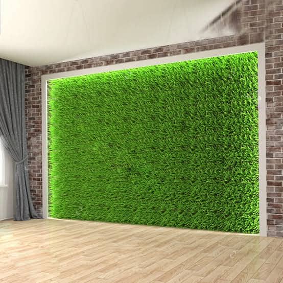 Pvc panel. pvc wallpaper. Blinds. wooden&vinyl floor. grass. ceiling 12