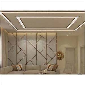 Pvc panel. pvc wallpaper. Blinds. wooden&vinyl floor. grass. ceiling 17