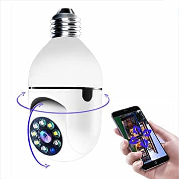 ptz bulb camera e27 coulor night vision security camera 1