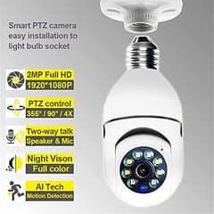 ptz bulb camera e27 coulor night vision security camera