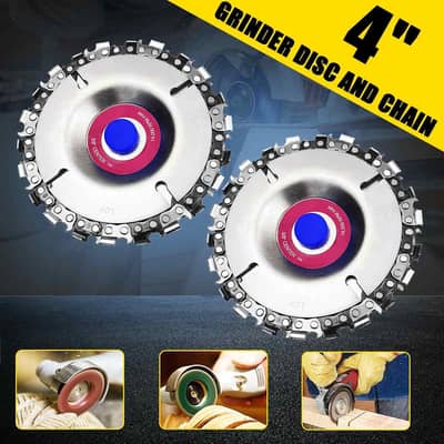 4 Inch Grinder Disc and Chain 22 Tooth Fine Cut Chain Set For 100/115