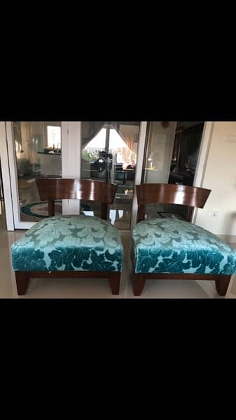 chairs pair solid sheesham wood