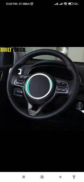 Kia Sportage 2017 - 20123 Chrome Steering Wheel Panel Cover Bad 1
