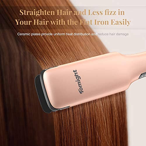 Hair Straightener, Hair Crimper  Tomight 3 in 1 with 6 Ceramic Plates, 1