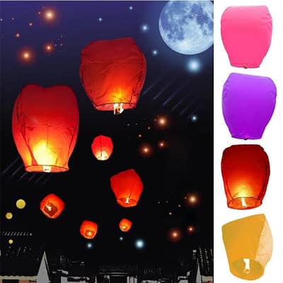 Flying Sky Lanterns / Lamps Available 10 Pieces pack