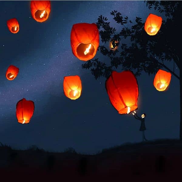 Flying Sky Lanterns / Lamps Available 10 Pieces pack 1