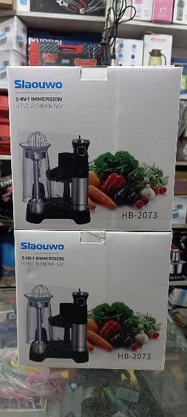 IMPORTED SLAOUWO 5-in-1Hand Blender set stainless Steel body 0