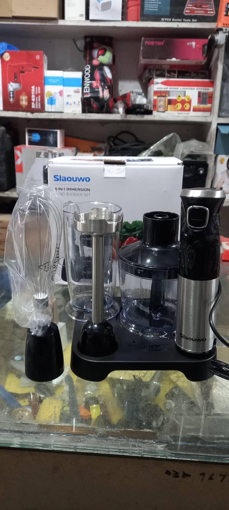 IMPORTED SLAOUWO 5-in-1Hand Blender set stainless Steel body 3