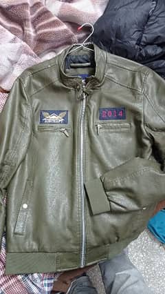 HIPSTER Leather jacket (green , aircraft 2014) size: Large (L)
