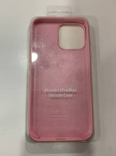 iphone 13 pro max silicon cover pink color