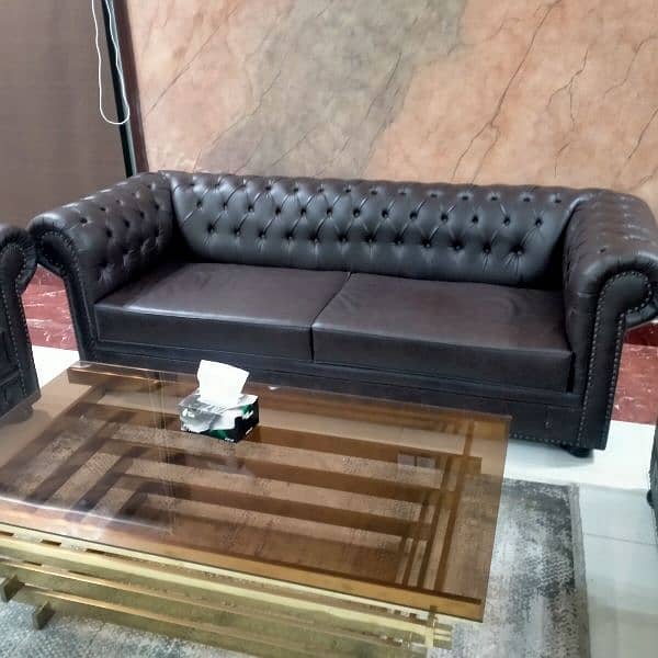 chesterfield sofa 2seater ( molty faom ) 7