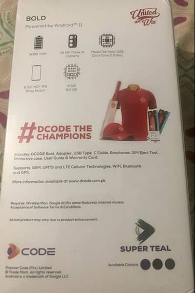 DCODE Bold Mobile : Brand New/Pin-Pack (4GB-64 GB) 1