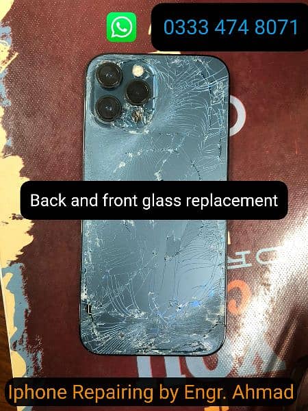 iphone 7 x xs 11 12 13 pro max front back glass replacement touch tp 1
