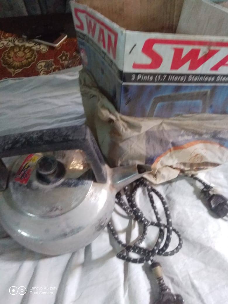 SWAN 3 3 Pints 1.7 Liter Stainless Steel Electrical Kettle برقی کیتلی 8