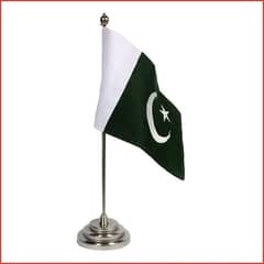 Pakistan Table flag, stainless steel,  executive look