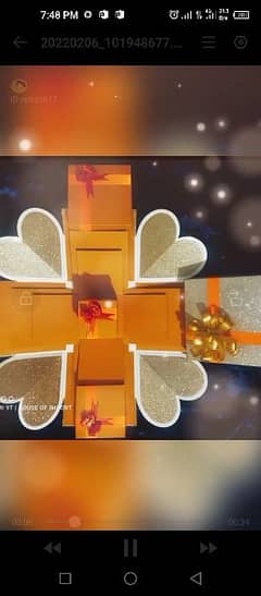 Gift box explosion box 03104608039 whatsap 0