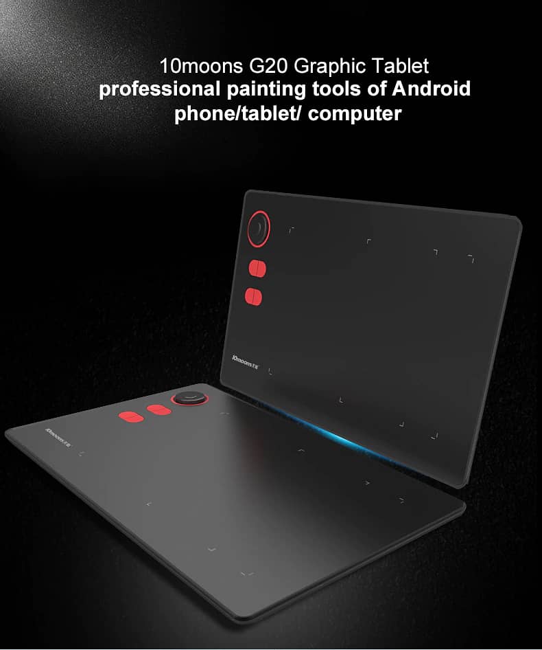 Drawing Tablet 10moons Android Supported Best Graphic with roller key 7