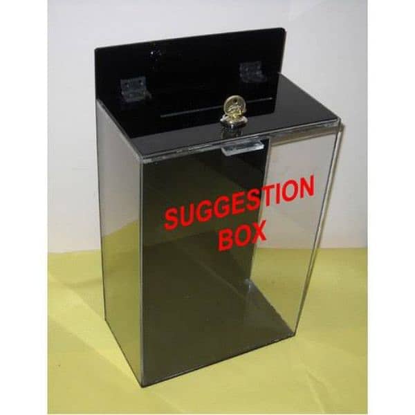 Complain Box, Donation Box, Brochure Stand( 03021466006 Whatsapp) 1