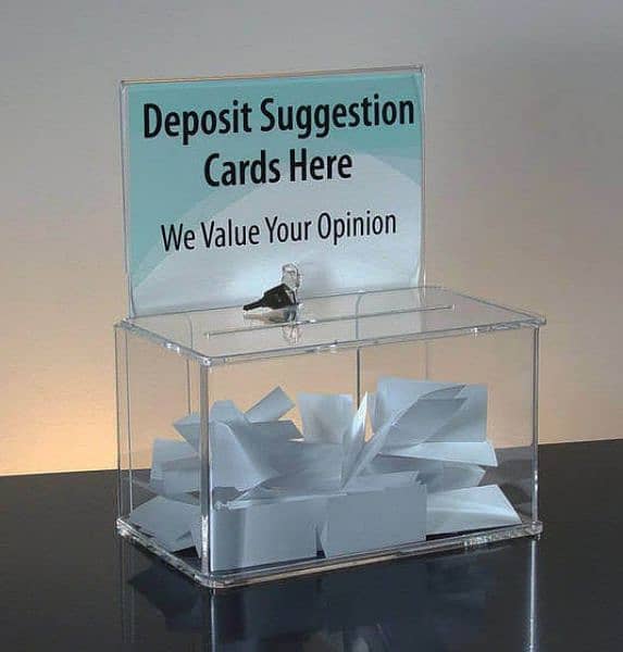 Complain Box, Donation Box, Brochure Stand( 03021466006 Whatsapp) 4