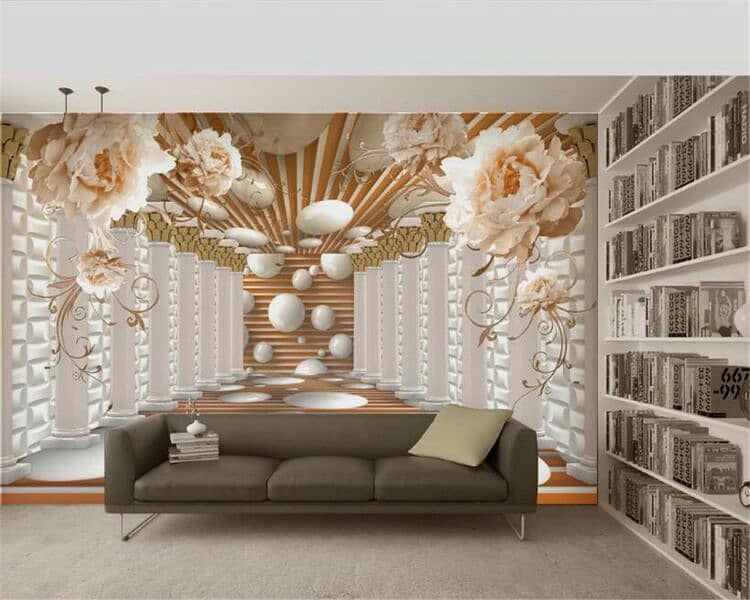 3D Wallpaper. canvas sheet. 10 years warranty. water proof sheet 3