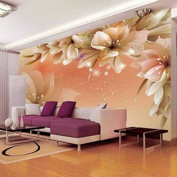 3D Wallpaper. canvas sheet. 10 years warranty. water proof sheet 11