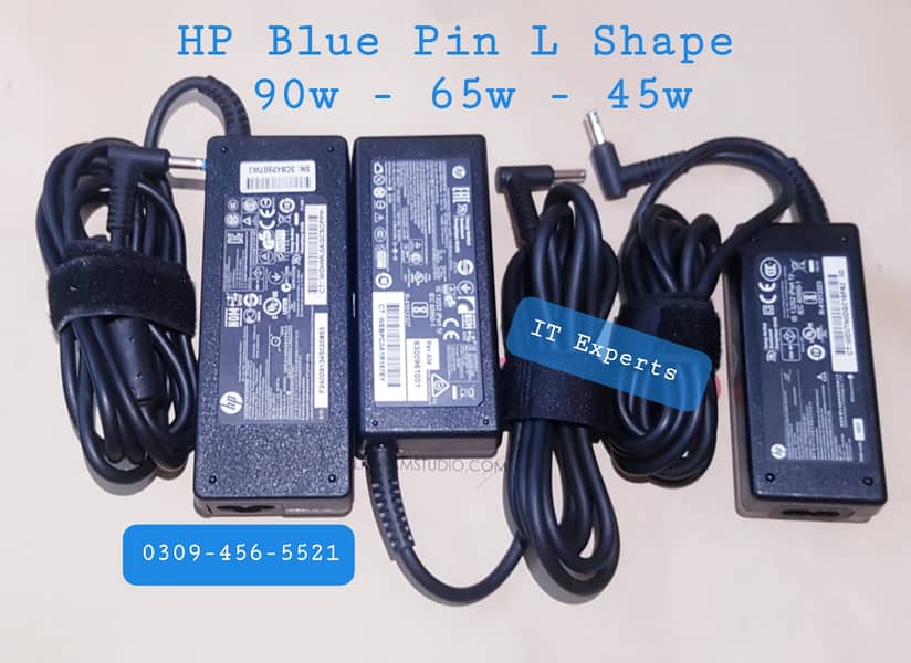HP BLUE PIN L SHAPE 150w 200w HP OMEN Zbook Charger 4.5mm Original 2