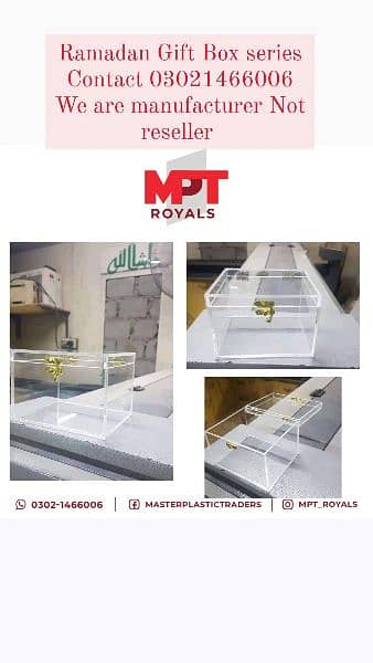 Acrylic  Boxes , Cake Box , Giveaway Boxes ,Eid Boxes ,Hajj Boxes Etc 16