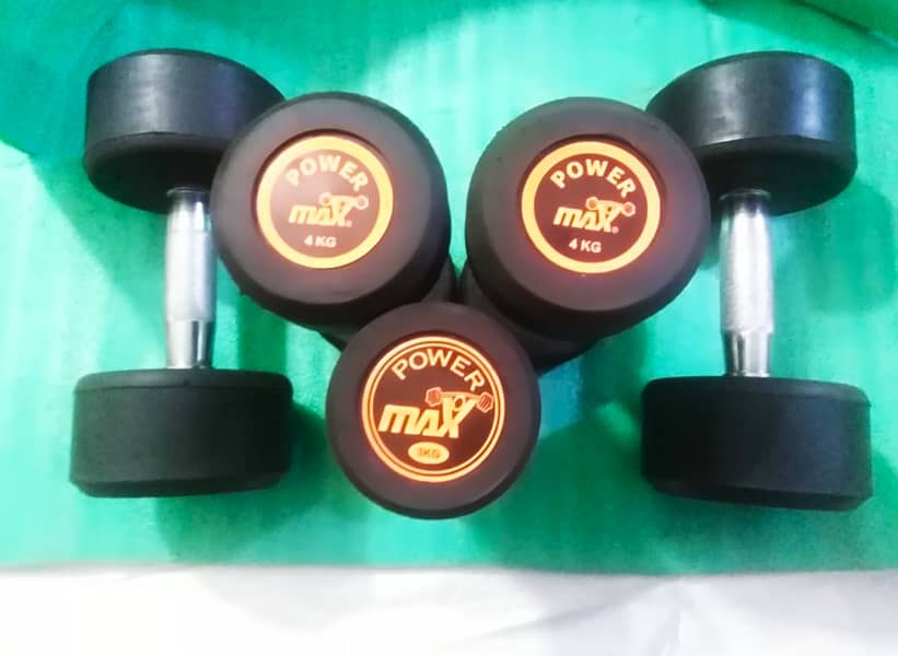 All sizes Rubber Coated Dumbbells weight Plates dumbel Bench Press 1