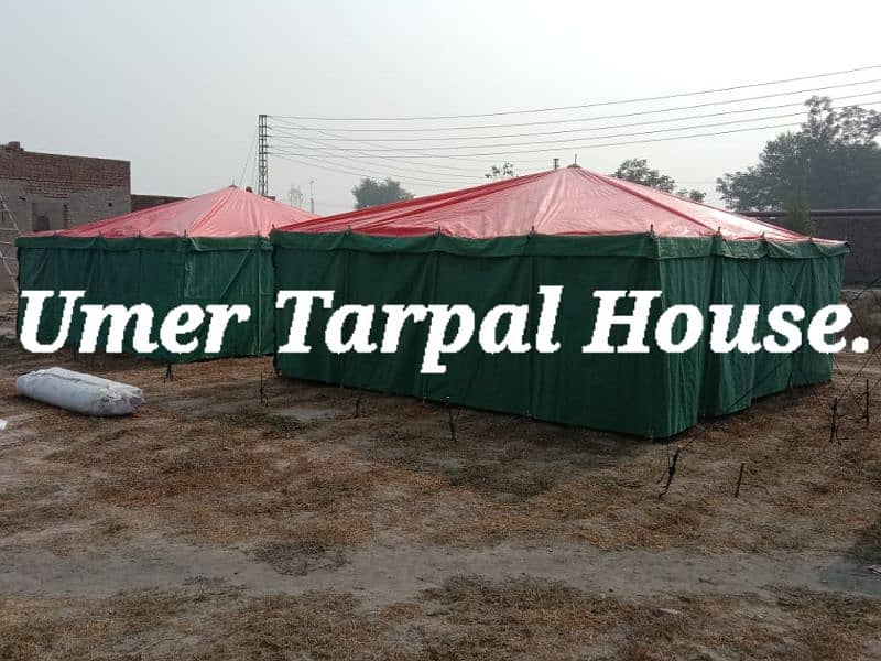 Labour Tent,Green Net,Oranger water proof Tarpal,Umbrella,Relief Tent, 2
