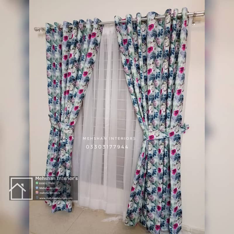 Printed curtains, Curtain For Sale, Curtain design, Curtain pair 1