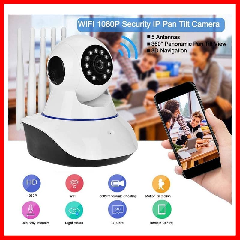 IP wireless Camera 360 with 3 antenna security cameras / wifi mini cam 2