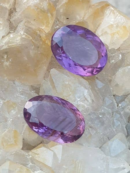 amethyst stone two pieces 12