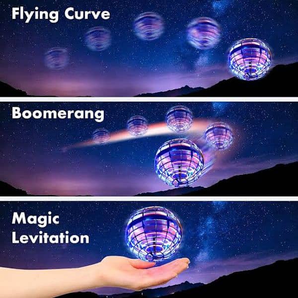 Flying Ball Toys - Flying Orb Magic Hand Controlled Flying Fidget Spin 3