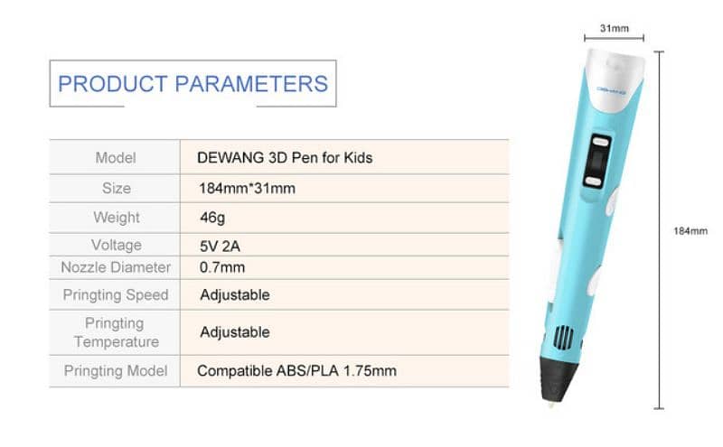 3D_Pen Drawing_pen for Kids With PLA/ABS Filament 1.75mm Birthday Gift 10