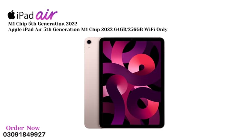 Apple iPad Air 5 , 5th Generation 2022 - Pink - 64GB - Tablets 