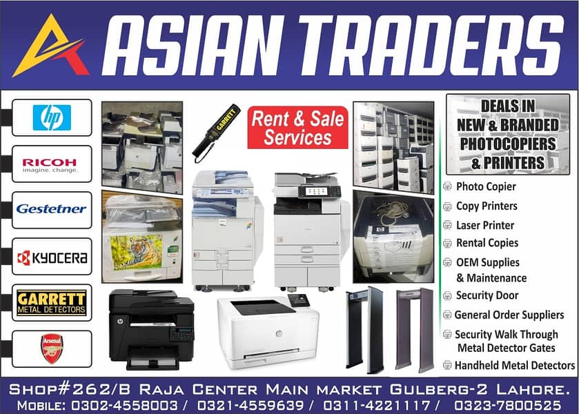 Ricoh, Sharp, Kyocera, HP Printers and Photocopiers and Scanner 1