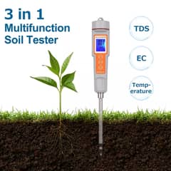 3 in 1 Soil EC Meter Digital Temperature Tester Garden Flowers Soil 0