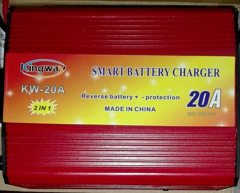 20Amp 12v Smart Battery Charger / Adapter for 12v Battery Fan Light 4
