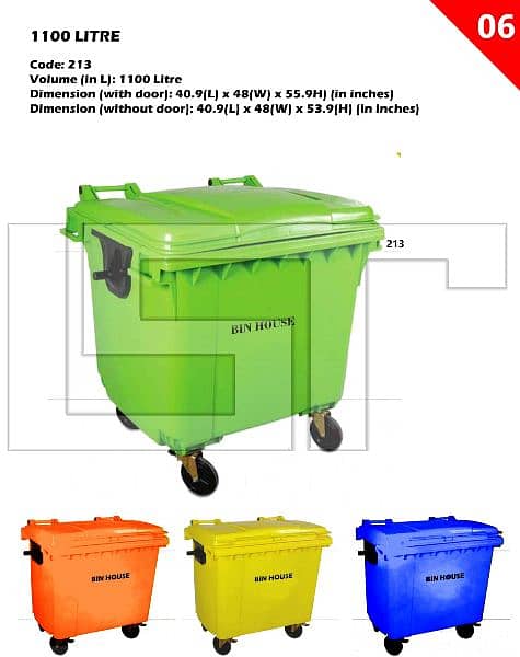 Dustbin/wastebins/Trash Bins/Wheelbin/Waste Trolley at wholesale price 7